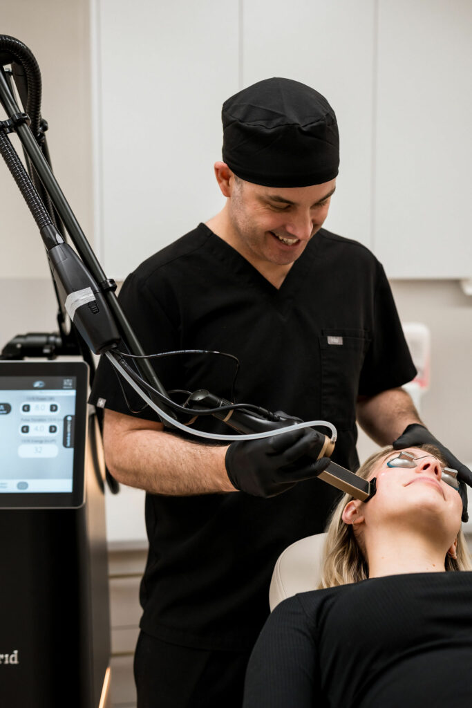 Alma Hybrid Lift CO2 Laser being used in a professional skin clinic.